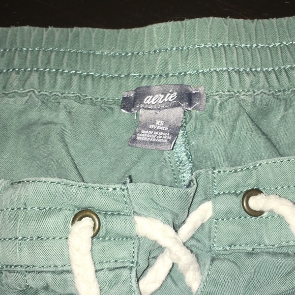 Aerie teal tie up shorts - Picture 2 of 2